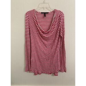 bcbg max azria, Pink Striped Tee, Size Xs